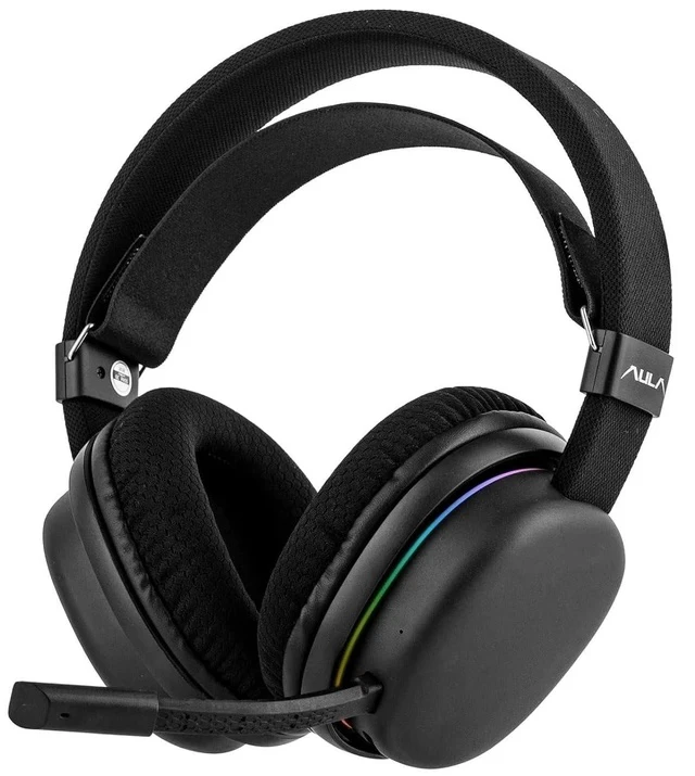 Alt view image 2 of 2 - Aula G7 Wireless Gaming Headset for PS4/PS5/PC/Switch, Over-Ear Headphones with Detachable Noise Can