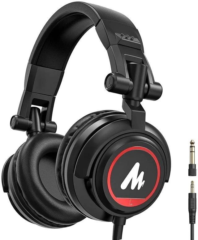 Main image of 50MM Drivers Pro Studio Monitor Headphones, MH501 Over Ear Closed Back Non-Detachable Wired Headset