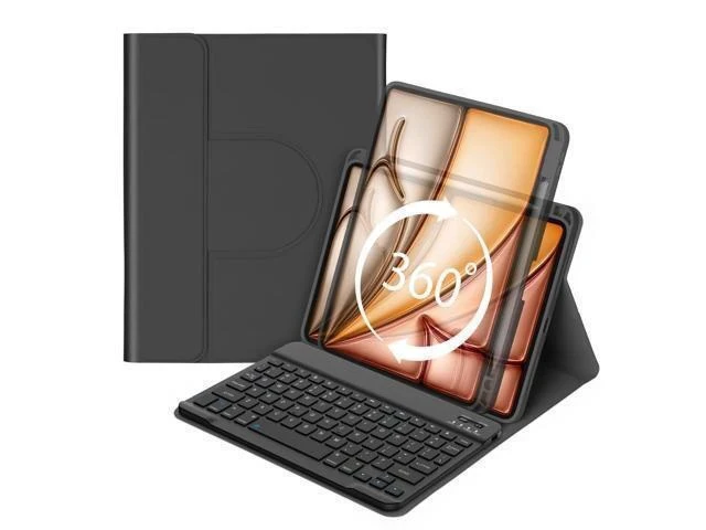 Alt view image 6 of 7 - GOOJODOQ Keyboard Case for iPad Air 11 inch 2024 M2 & iPad Pro 11" 4/3/2/1,iPad Air 5th/4th 10.9" Case with Keyboard,360 Rotating Case and Magnetic Detachable Keyboard Portrait/Landscape Modes-Black