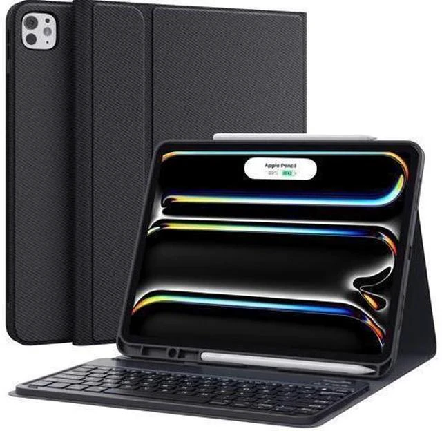Main image of CHESONA for iPad Pro 13 Inch Case 2024 with Keyboard, Magnetic Detachable Keyboard, Precise Cutouts Case with Pencil Holder, Multi-Viewing Angles, Wireless Folio Keyboard Case for iPad Pro 13'', Black