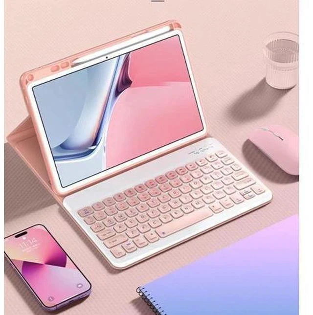 Alt view image 2 of 7 - AnMengXinLing for iPad 10th Generation Case with Keyboard,Keyboard Case with Pencil Holder,Candy Detachable Bluetooth Keyboard Folio Case for iPad 10.9" 10th Gen(2022), Purple