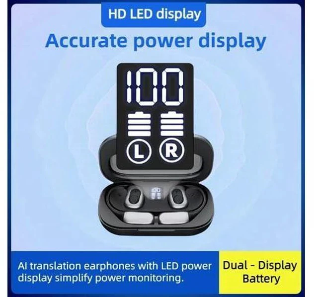 Alt view image 5 of 7 - AI Translator Earbuds, OWS Real-Time 3-in-1 Translation Earbuds 144 Languages & Accents, Translating Earbuds Real Time for Travel Business Learning, Translator Device Headphones (Milky White)
