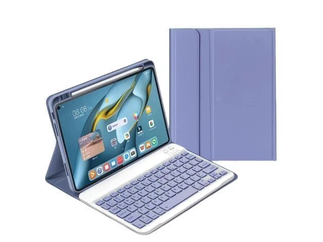 Alt view image 6 of 7 - AnMengXinLing for iPad 10th Generation Case with Keyboard,Keyboard Case with Pencil Holder,Candy Detachable Bluetooth Keyboard Folio Case for iPad 10.9" 10th Gen(2022), Purple