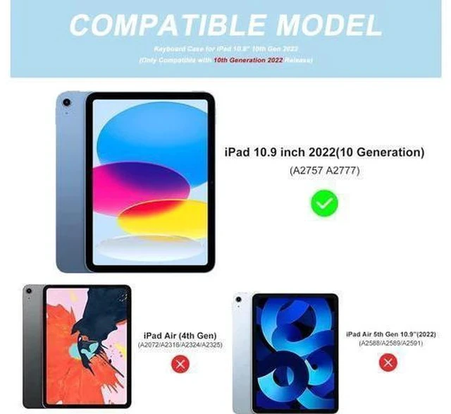 Alt view image 2 of 7 - iPad 10th Generation Case with Keyboard(10.9",2022)(Only Compatible with 10th Generation 2022)-Keyboard Case with Pencil Holder,Detachable Bluetooth Keyboard Smart Case for iPad 10.9" 10th Gen(2022)