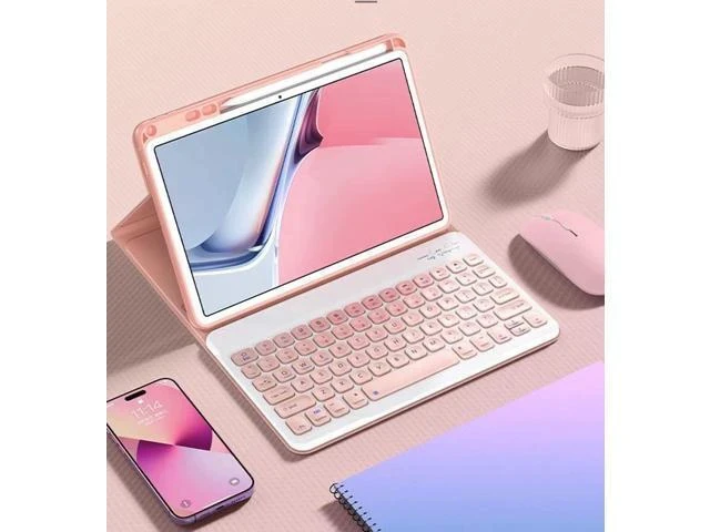 Alt view image 7 of 7 - AnMengXinLing for iPad 10th Generation Case with Keyboard,Keyboard Case with Pencil Holder,Candy Detachable Bluetooth Keyboard Folio Case for iPad 10.9" 10th Gen(2022), Purple