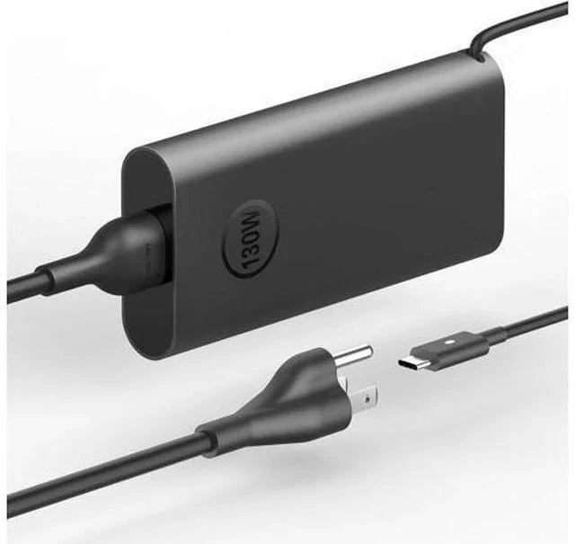 Main image of 130W USB C Laptop Charger for XPS 15 2-in-1 9575 9500 XPS 17 9700 Precision 5530 2-in-1 5550 5750 3660 3551 Latitude 7410 7310 7210 9410 9510 5420 5520 Type C Power Adapter