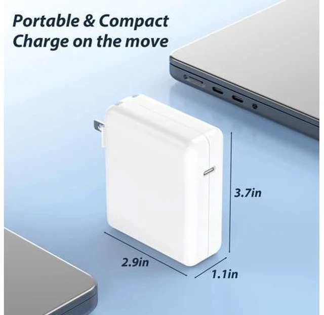 Alt view image 5 of 5 - 140W Charger for MacBook Pro 16 14 inch Mac Air 15 13 inch 2025 2024 2023 2022 2021 M1M4 Type C Fast Charger Power Adapter & 6.6FT Type C to Magnetic 3 Cable LED Applicable 2021-2025