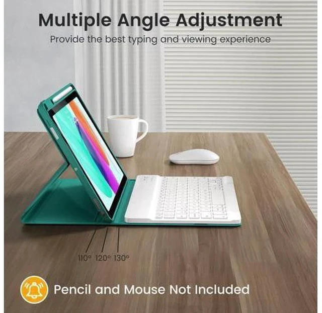 Alt view image 4 of 7 - OPAKIT Keyboard Case for iPad 10th Generation 2022 & A16 11th Generation 2025(10.9/11 inch), Detachable Wireless Keyboard, Stand Folio Keyboard Case with Pencil Holder for New iPad 10th Gen 2022-Teal
