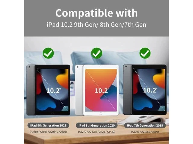 Alt view image 7 of 7 - GKABXY Touchpad Keyboard Case for iPad 9th/8th/7th Gen (2021/2020/2019), Detachable Wireless Bluetooth Keyboard Case with Pencil Holder, Multi-Touch Trackpad Keyboard Case for iPad 10.2 inch, Sky Blue
