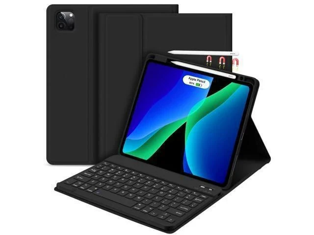Alt view image 6 of 7 - GOKOCO for iPad Pro 11 inch M4 2024 Case with Keyboard-Keyboard Case for iPad Pro 11" 2024 with Pencil Holder,Wireless Detachable Keyboard,Auto Sleep/Wake Function-Black