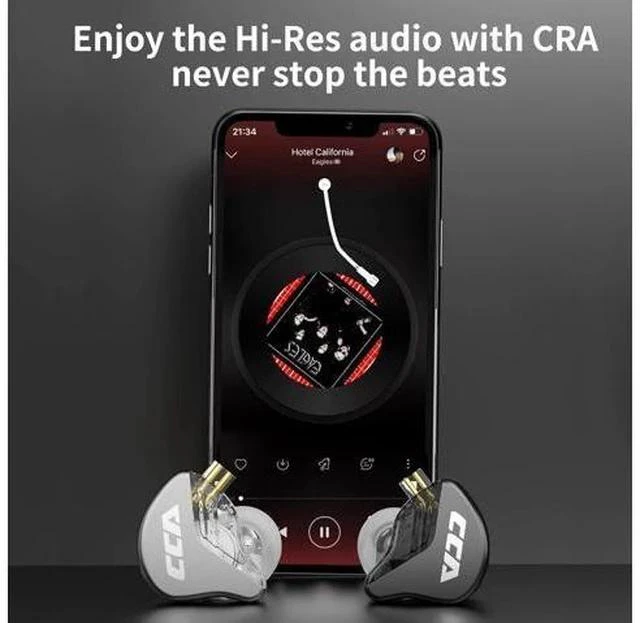 Alt view image 6 of 7 - CRA in Ear Monitor Headphones Ultra-Thin Diaphragm Dynamic Driver IEM Earphones Clear Sound & Deep Bass Wired Gaming Earbuds with Tangle-Free Detachable Cable for Singer Musicians Drummers DJ