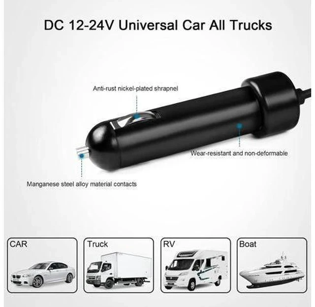 Alt view image 5 of 7 - 12-24V DC 65W USB C Car Charger for Latitude 13 14 15 5430 7210 Precision 3570 XPS 13 Plus Laptop Power Supply HP 65W Car Charger