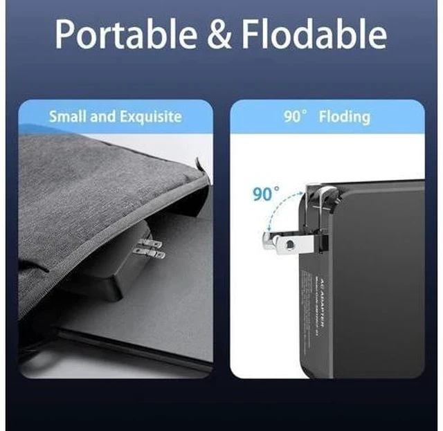 Alt view image 2 of 7 - 100W GaN Universal Laptop & MacBook Charger 13-in-1 Foldable Adapter with USB-C PD Compatible with MacBook Pro/Air HP Toshiba Smart Safety