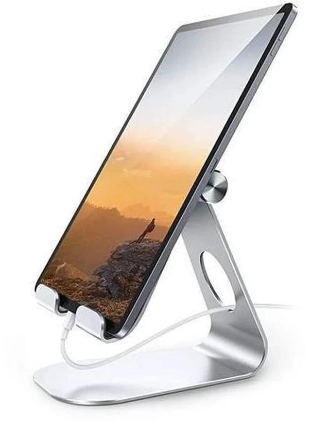 Main image of Tablet Stand Adjustable Tablet Stand Desktop Stand Holder Dock Compatible with Tablet Such as iPad Pro 97 105 129 Air Mini 4 3 2 Kindle Nexus Tab EReader 413 Silver