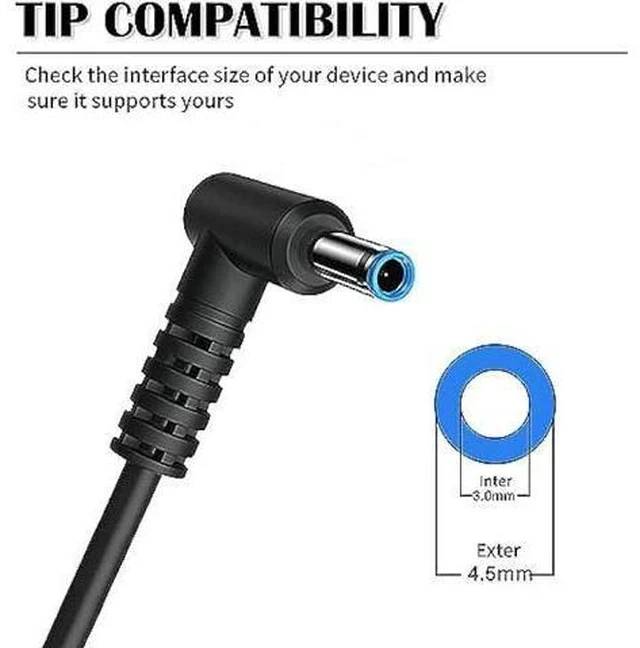 Alt view image 3 of 7 - 150W 135W AC Charger Compatible with HP Zbook 15 G3 G4 G5 G6, Pavilion 15 17/ADP-150XB B 19.5V 7.7A Zbook Gaming Laptop Adapter 4.5 * 3.0mm Blue tip