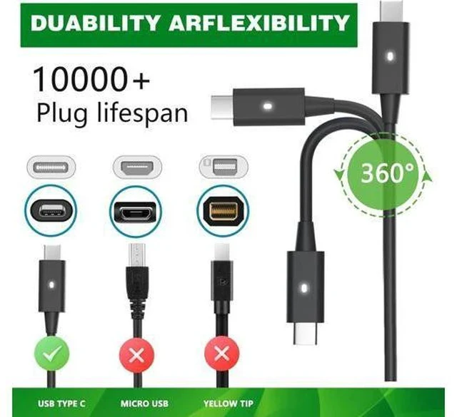 Alt view image 4 of 7 - 130W USB C Laptop Charger for XPS 15 17 9575 9500 9510 9520 9530 9700 9710 9720 9730 Precision 5470 5480 5550 5560 5530 5570 5750 5760 5770 3550 3560 3570 3571 2in1 Latitude AC Adapter Power Cord