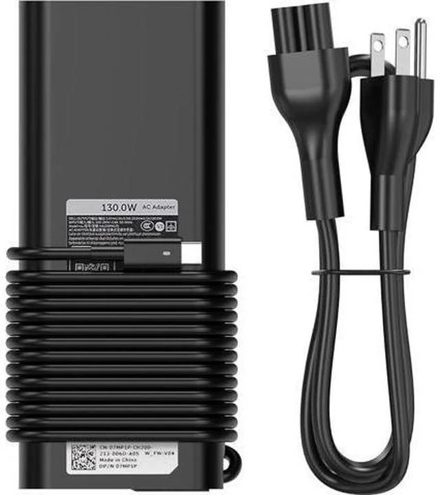 Main image of Replacement for 130W Laptop Charger USB C Type C Slim AC Power Adapter for Xps 17 Precision 5550 5530 2in1 XPS 15 2in1 9575DA130PM170 HA130PM170 0K00F5 K00F5 0M0H25 M0H25 T4V18