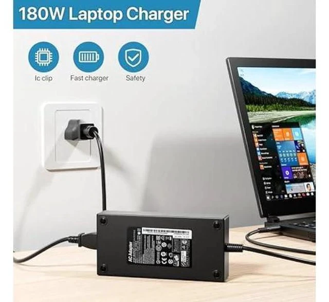 Alt view image 7 of 7 - 180W Charger Fit for Dell G5 G7 15 17 7588 7790 7577 5587 3579 3779, Precision 7510 7520 7530 7540 7550 7560, FA180PM111 HA180PM180 DA180PM111 AC Adapter