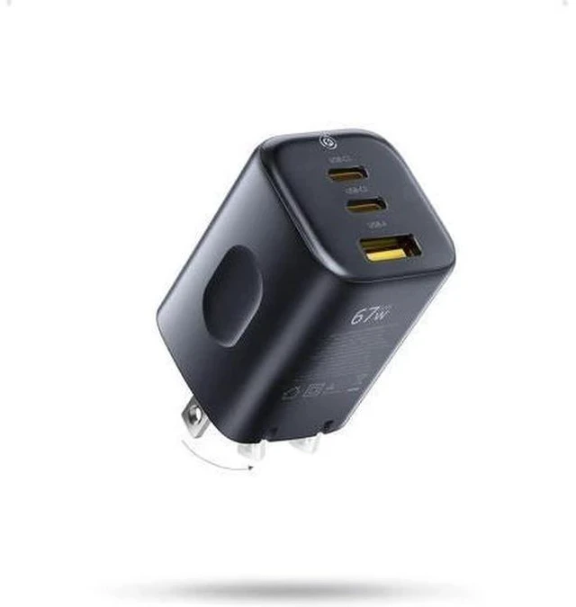 Main image of PICOGO 67W USB C Charger, Smallest 3 Port Fast Charging Block with Foldable Plug, PD/PPS for MacBook Air/Pro, iPhone 17/16/15 Series, Galaxy S25/24, Airpods 4 & More