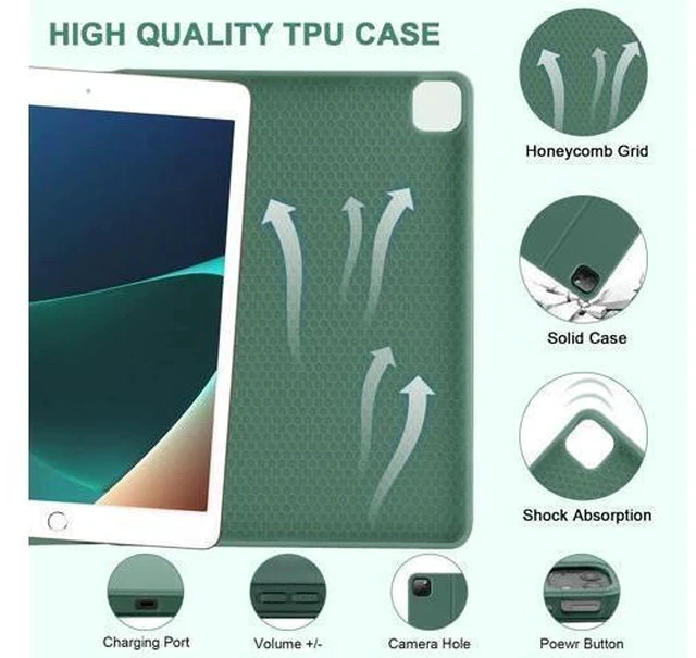 Alt view image 4 of 7 - TaIYanG iPad Air 13 inch M2 2024 Case with Keyboard iPad Pro 12.9 6th Generation 2022 Case with Detachable Wireless Keyboard for iPad Pro 12.9 5th 2021 Case with Pencil Holder-Auto Sleep/Wake