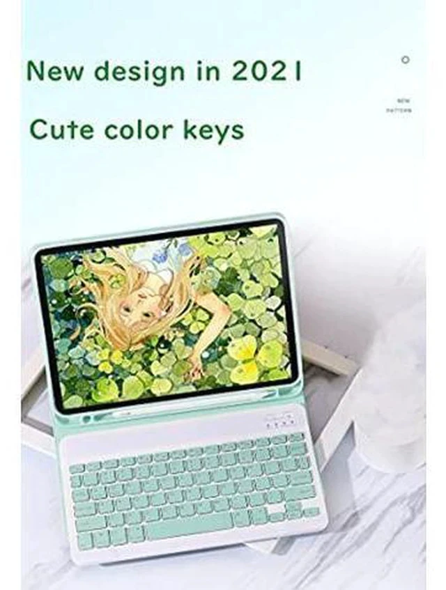 Alt view image 2 of 7 - YEEHi Keyboard Case for iPad Mini A17 Pro 2024, iPad Mini 6th Generation Keyboard Case Cute Color Keyboard Detachable Bluetooth Keyboard Cover with Pencil Holder,Dark Pink