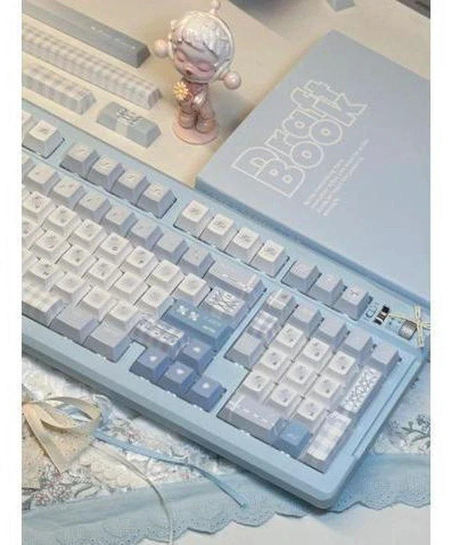 Alt view image 5 of 7 - Monsoon Movement Keycaps Set Cherry Profile Cute Round Keycaps 131 Keys Custom Dye-Sublimation Keyboard Keycaps for 60% 65% 70% 75% 100% Cherry Gateron MX Switches Mechanical Keyboards (Keycaps Only)