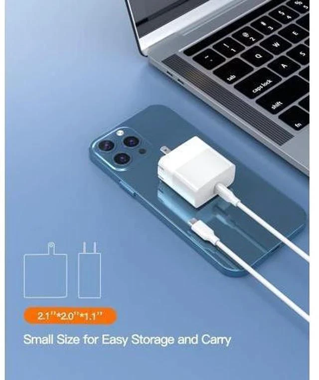 Alt view image 4 of 7 - 30W Charger Fit for MacBook Air Laptop iPad Air 4th Generation Tablet with USB C to C Charging Cable