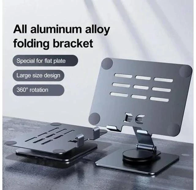 Main image of Physowell Tablet Holder,iPad Stand, 360 Rotating Base,Foldable Adjustable Tablet Stand,Tablet Stand for Desk,Compatible with iPad Pro Air Mini 4 to 12.9-inchTablet Grey
