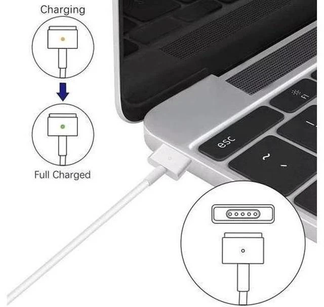 Alt view image 2 of 7 - Mac Book Air Charger Replacement for AC 45W Power T-tip Shape Connector Power Adapter for 11 inch and 13 inch (Between 2012-2017)