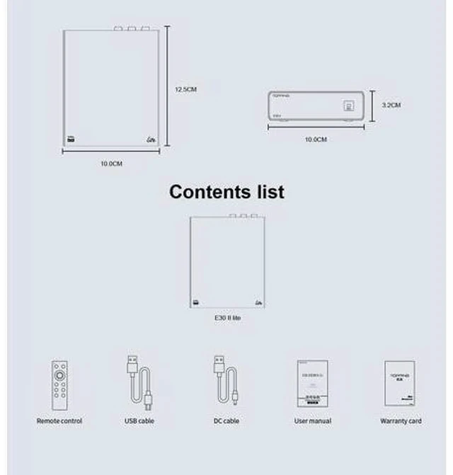 Alt view image 6 of 6 - E30II Lite AK4493S DAC Hi-Res Audio XMOS AU208 Touch Operation Preamp Decoder (Silver)