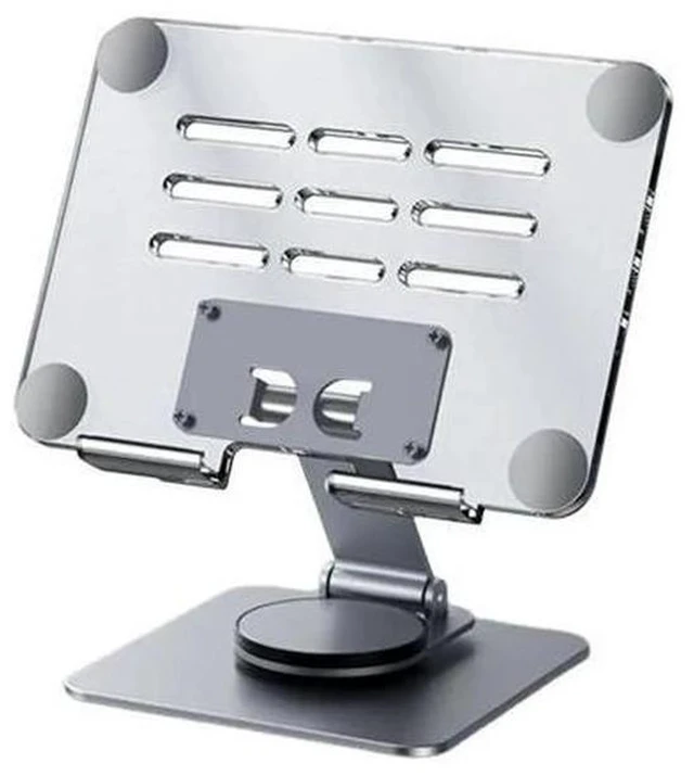 Main image of Physowell transparent Tablet Holder,iPad Stand, 360 Rotating Base,Foldable Adjustable Tablet Stand,Tablet Stand for Desk,Compatible with iPad Pro Air Mini 4 to 12.9-inchTablet transparent