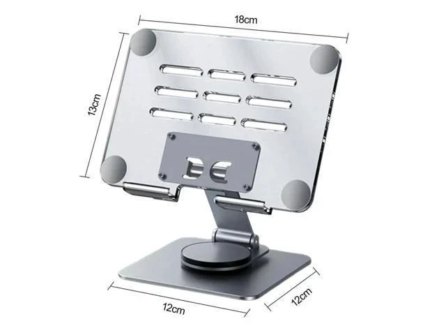 Alt view image 7 of 7 - Physowell transparent Tablet Holder,iPad Stand, 360 Rotating Base,Foldable Adjustable Tablet Stand,Tablet Stand for Desk,Compatible with iPad Pro Air Mini 4 to 12.9-inchTablet transparent