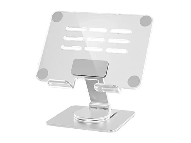 Alt view image 7 of 7 - Physowell Tablet Holder,acrylic iPad Stand, 360 Rotating Base,Foldable Adjustable Tablet Stand,Tablet Stand for Desk,Compatible with iPad Pro Air Mini 4 to 12.9-inchTablet B