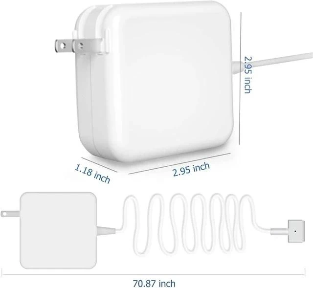 Alt view image 3 of 7 - Mac Book Air Charger Replacement 45W T-Tip AC Power Adapter for Charging Mac Book Air 11-inch and 13-inch