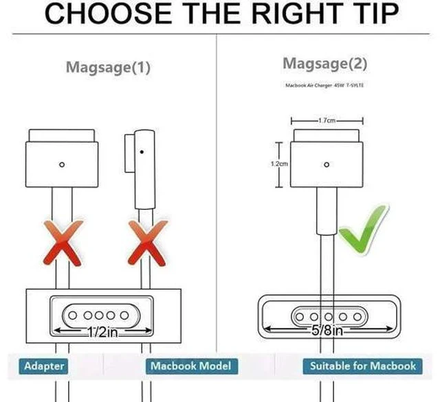 Alt view image 3 of 7 - Mac Book Pro Charger AC 85w Magnetic T-Tip Power Adapter Charger Compatible with MacBook Pro 17/15/13 Inch (Retina 2012-2015)