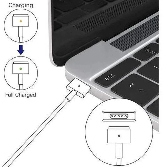 Alt view image 5 of 7 - Mac Book Pro Charger AC 85w Magnetic T-Tip Power Adapter Charger Compatible with MacBook Pro 17/15/13 Inch (Retina 2012-2015)