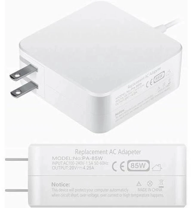 Alt view image 6 of 7 - Mac Book Pro Charger AC 85w Magnetic T-Tip Power Adapter Charger Compatible with MacBook Pro 17/15/13 Inch (Retina 2012-2015)