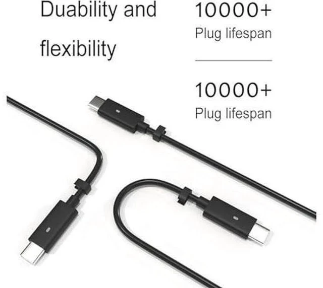 Alt view image 3 of 7 - USB C 65W Laptop Charger Replacement for Dell Latitude 5285 5289 5290 7212 7275 7285 7290 7390 7420 Dell XPS 13 9350 9360 9365 9370 9380 Chromebook 3100 3400 5190 LA65NM190 Power Supply