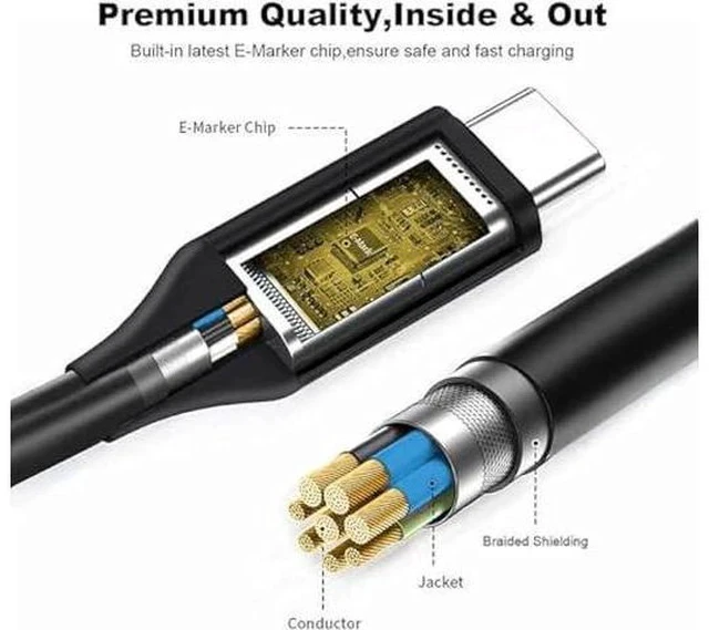 Alt view image 6 of 7 - USB C 65W Laptop Charger Replacement for Dell Latitude 5285 5289 5290 7212 7275 7285 7290 7390 7420 Dell XPS 13 9350 9360 9365 9370 9380 Chromebook 3100 3400 5190 LA65NM190 Power Supply