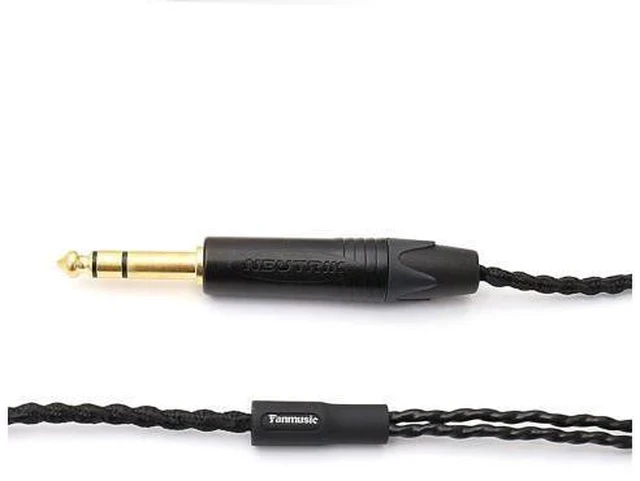 Alt view image 3 of 6 - C6 Oxygen-Free Copper Cables Headphone Upgraded Cable for HD580 HD600 HD650 HD6XX (6.3 mm Plug)