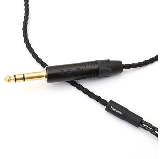 Alt view image 6 of 6 - C6 Oxygen-Free Copper Cables Headphone Upgraded Cable for HD580 HD600 HD650 HD6XX (6.3 mm Plug)