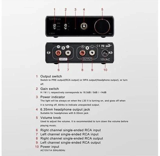 Alt view image 4 of 7 - L30 II NFCA Headphone Amplifier Hi-Res Audio 560mW×2 L30II AMP (Black)