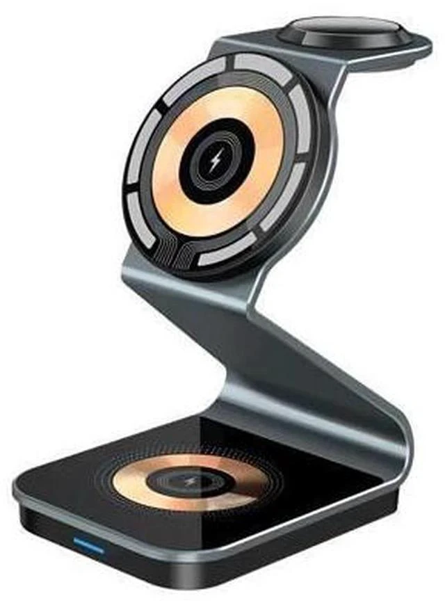 Main image of 3-in-1 Magnetic Mobile Phone Stand & Wireless Charger with QC3.0 PD 7W for Mobile Phone Earphone Smart Watch