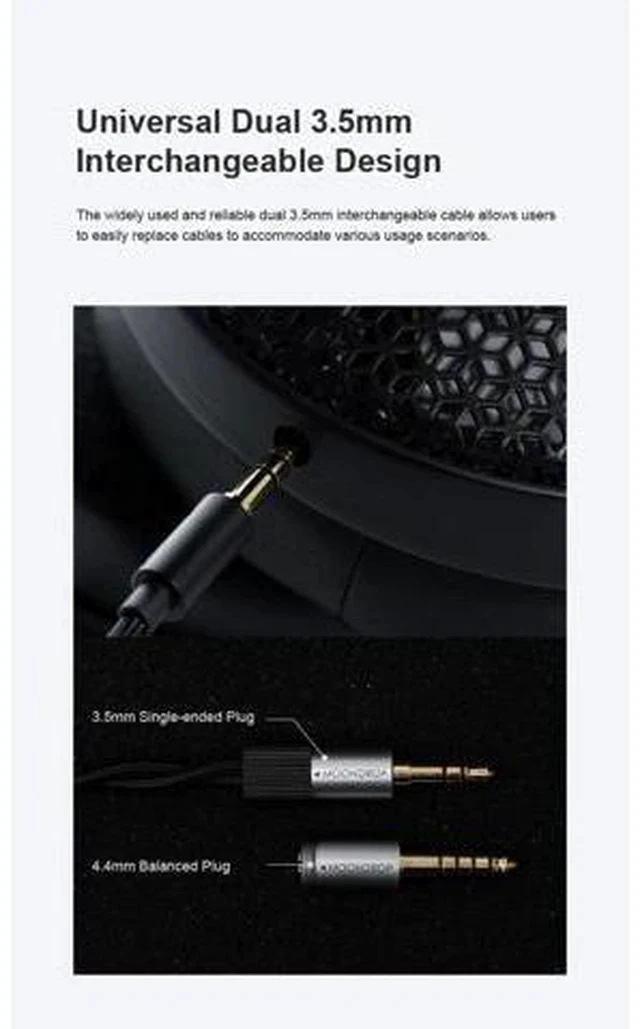Alt view image 6 of 7 - Horizon Professional 50mm Dynamic Driver Over-Ear Headphone 3.5mm 4.4mm Plug