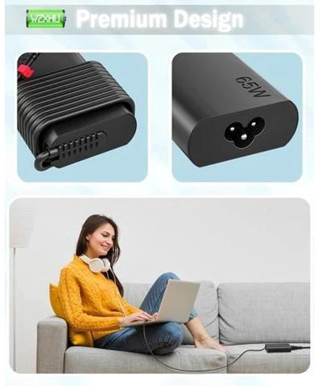 Alt view image 5 of 7 - 2025 New Slim 65W USB C Laptop Charger Compatible with Thinkpad/Yoga/Chromebook Computer Type C Fast Charging Power Cord Ac Adapter