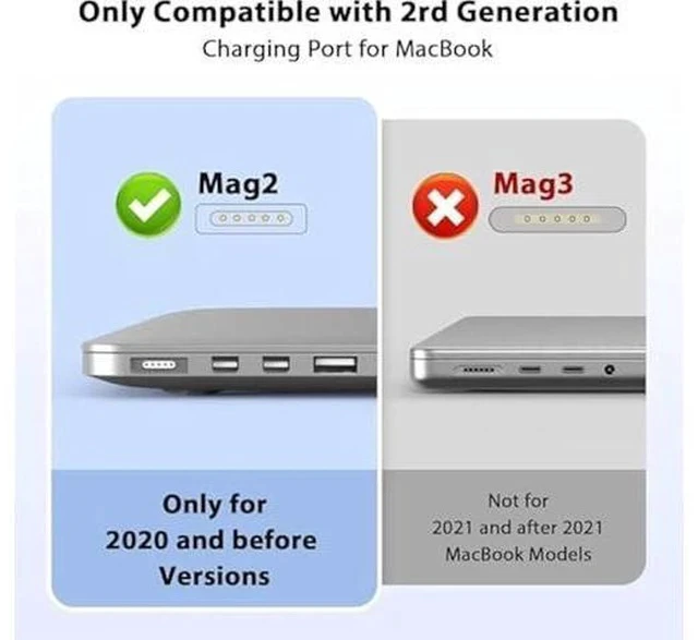 Alt view image 3 of 7 - 85W Charger for MacBook Pro,Charger Adapter with Fast Charging,Replacement AC 2T-Tip Connector Power Adapter,Laptop Charger Compatible with MacBook pro & Air 13 inch-15 inch Retina After Mid 2012