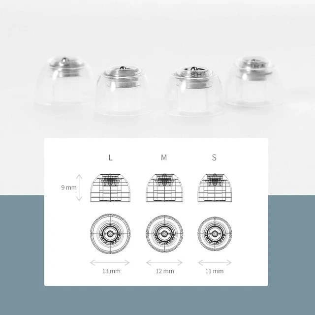 Alt view image 5 of 7 - SE100 Invisble Medical Silicone Ear Tips (S/M/L Sizes) - Noise Isolating Ergonomic Eartips for IEMs, Designed for Audiophiles & Musicians (Transparent, Small)