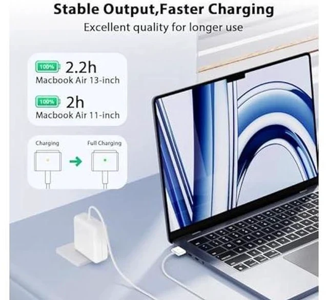 Alt view image 6 of 7 - 85W Charger for MacBook Pro,Charger Adapter with Fast Charging,Replacement AC 2T-Tip Connector Power Adapter,Laptop Charger Compatible with MacBook pro & Air 13 inch-15 inch Retina After Mid 2012