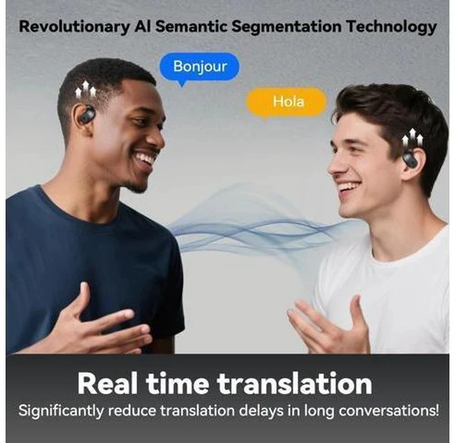 Alt view image 4 of 7 - Xmenha Ai Translation Earbuds Real Time 144 Languages Translator Earbuds Real Time Translating Ai Headphones Language Translation AudíFonos Traductores Traductor De Ingles EspañOl