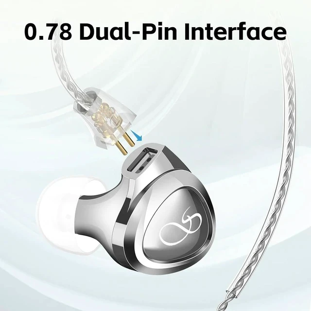 Alt view image 6 of 6 - SONO in-Ear Headphones Wired Earbuds, in Ear Monitor Hi-Res 2DD+1BA IEMs, Triple Dynamic Hybrid Lossless Earphones, 2 pin 0.78mm, 3.5mm Plug, Two Pair Replaceable Tunning Nozzles-Blue